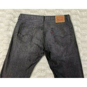Levi's 505 Men's Size 34 X 30 (34x29 Msrd) Black Denim Jeans 100% Cotton
